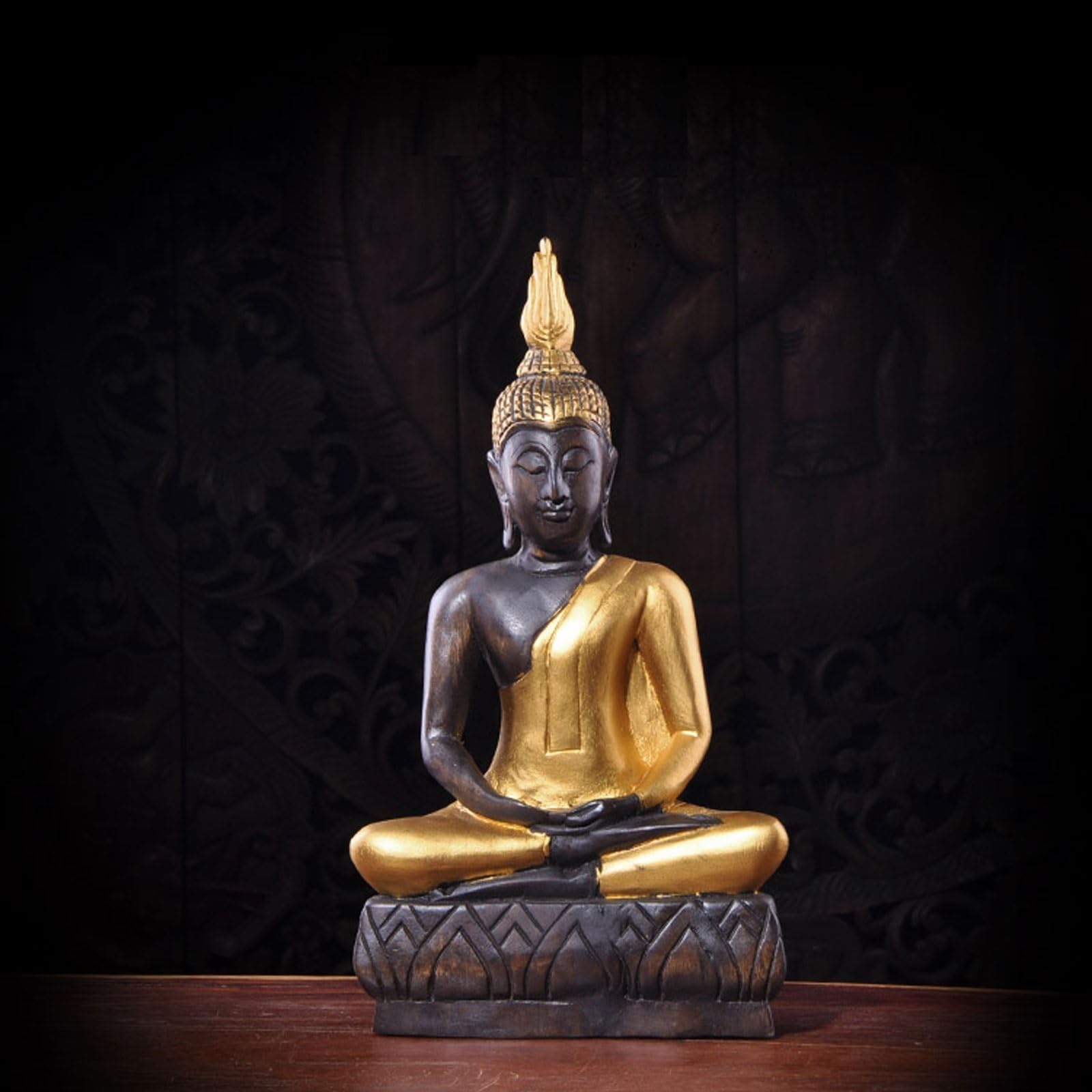 Posąg Buddy do medytacji wewnątrz Zen Bodhisattwa Rzeźba Wystrój domu Statua Biurko Dom Dekoracja Biura Mała Rzeźba Medytująca Statua Buddy Rzeźba