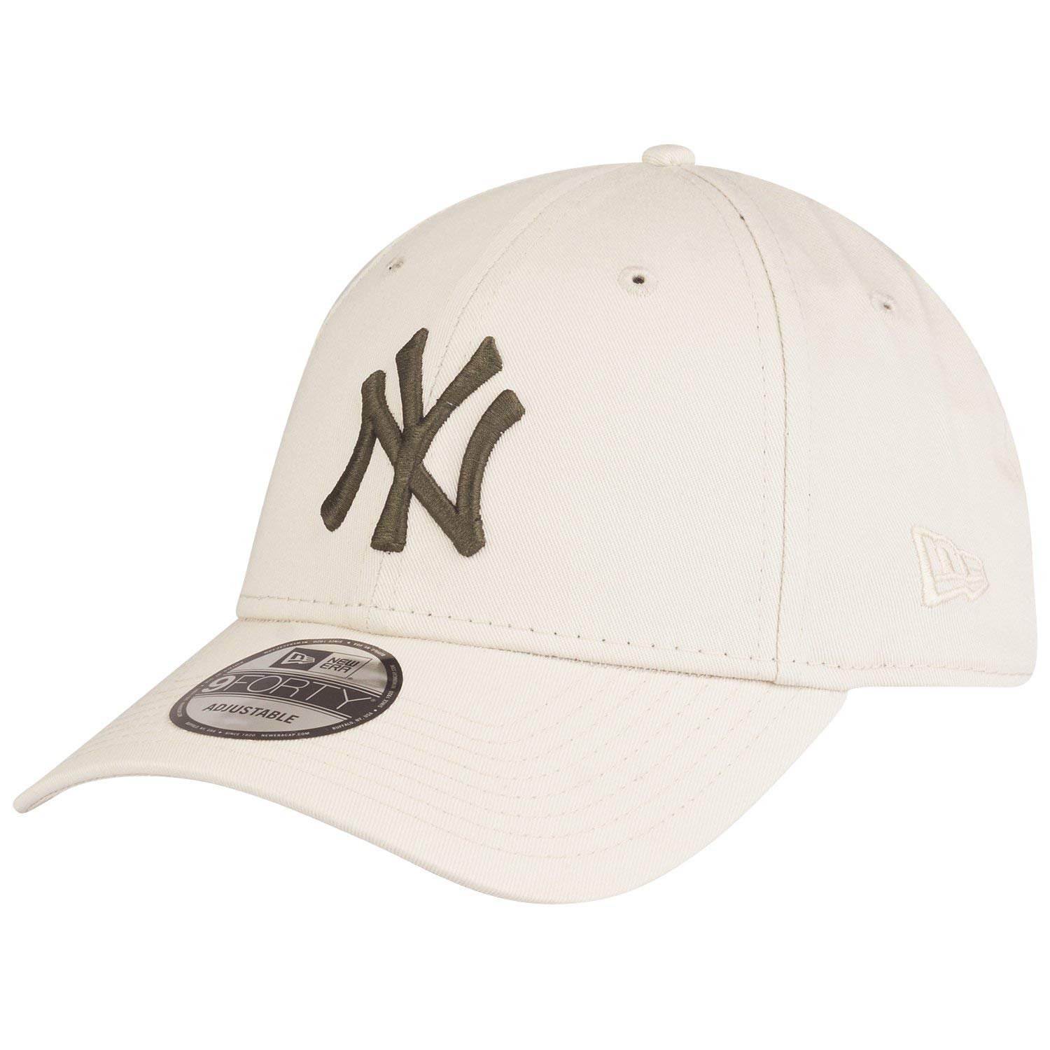 New Era Beige 9Forty Strapback Cap - New York Yankees Stone Olive