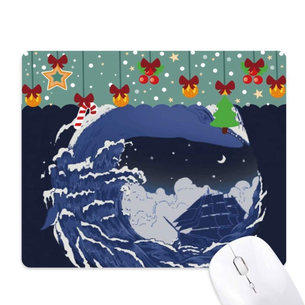 Tapis de souris Blue Ocean Waves en caoutchouc durable avec surface haute précision