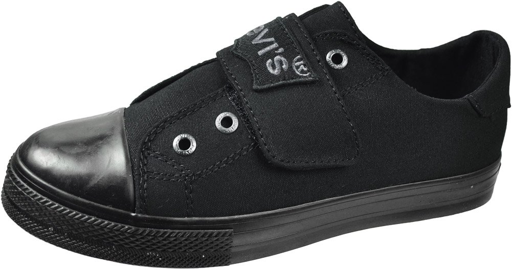 Levi's Jaime Big Kids/Junior Black Mono Canvas Sneakers