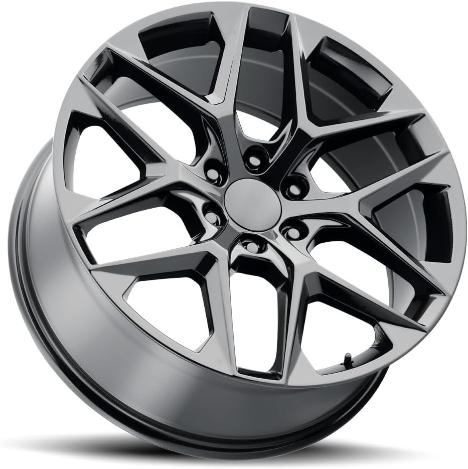 Replica SSW Wheel 22x9 inch Aluminum Rim 22 inch Gloss Black 6 Lug Split 6 Spoke for Truck/SUV SSW 229-6139-31 GB