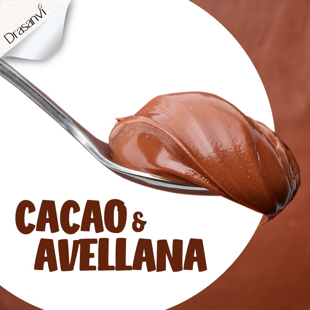 ECOSANA CREMA DE CACAO Y AVELLANAS CERTIFICADO BIO by DRASANVI - Ingredientes de procedencia ecológica - SIN aceite de palma - VEGANO - SIN GLUTEN - 200g