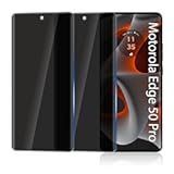 2 Pack Privacy Screen Protector for Moto Edge 50 Pro,9H Tempered Glass Film Screen Protector,Anti-Scratch Case Friendly.