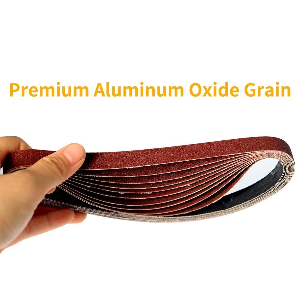 Paski ścierne, papier ścierny, 10 szt. 457x13 mm taśmy ścierne z tlenku glinu, 40-1000, różne gradacje, paski do szlifierki taśmowej pneumatycznej(10PCS 400 Grit)