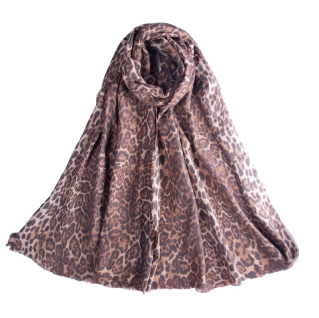Bufanda Chal Bufanda De Invierno Estampado De Leopardo Mujer Bufanda Chal Cuello Cálido Para Dama Suave y Cálida