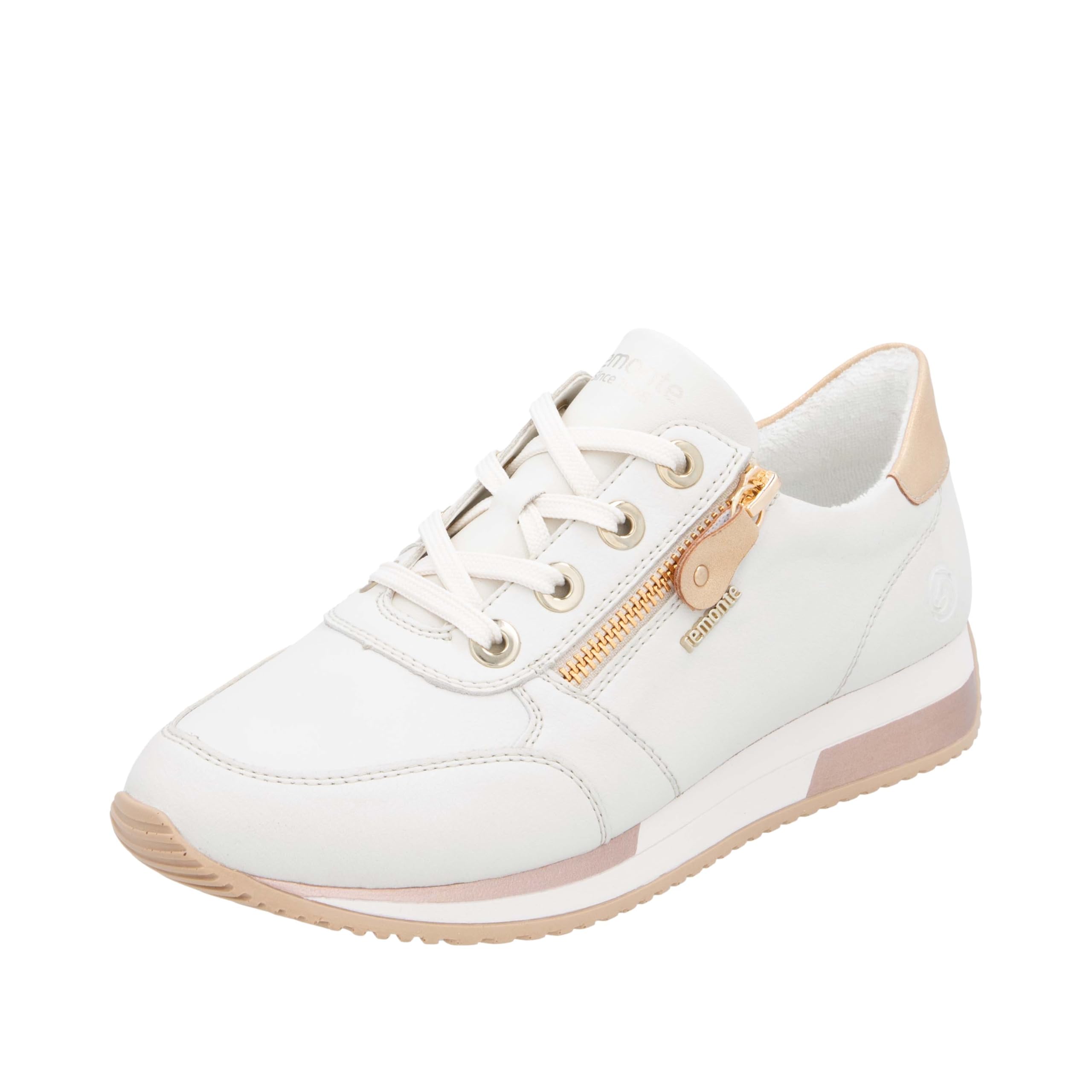 Remonte Women's Trainers D0H11, Women's Lace-Up Shoes, Loose Insole, White 81, 6.5 UK