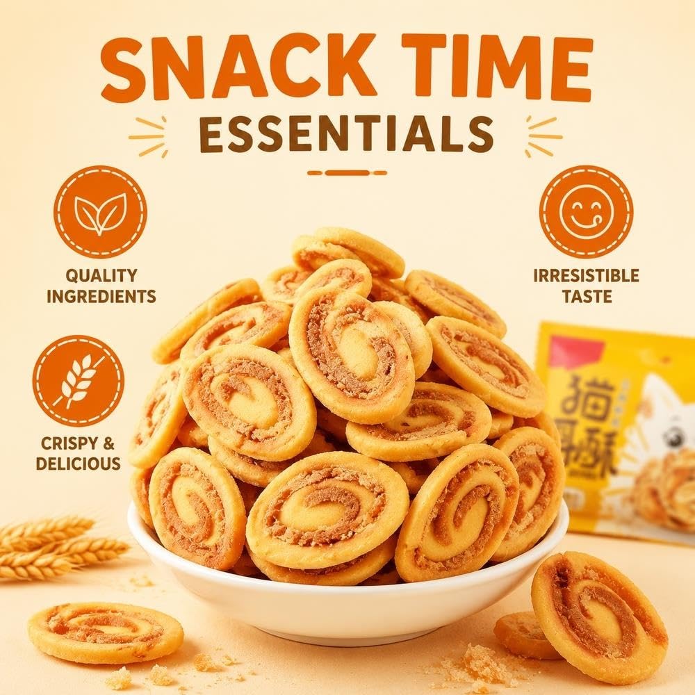 Snack Croccante Alle Orecchie Di Gatto, Classici, 400g