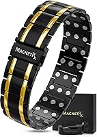 Vista 10 de MagnetRX® 3X Strength - Pulsera magnética para hombres de triple resistencia – Pulseras magnéticas de titanio para hombres – Cierre plegable premium