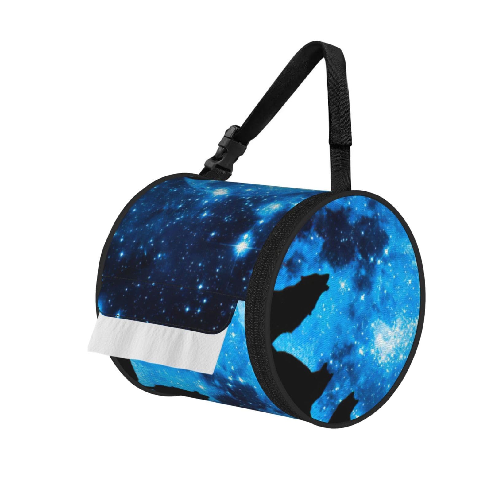 Wolfs Print Fashion Tissues Organizer Box, Hanging Tissue Holder For Purse Coins For Car Office Daily Outing