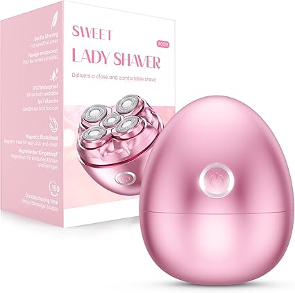 Electric Shaver for Women 5D Floating Rotary Razor Hair Remover Wet Dry Face &.