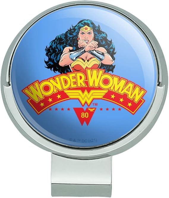 Review GRAPHICS & MORE Wonder Woman 80th Pose Golf Hat Clip with Magnetic Ball Marker