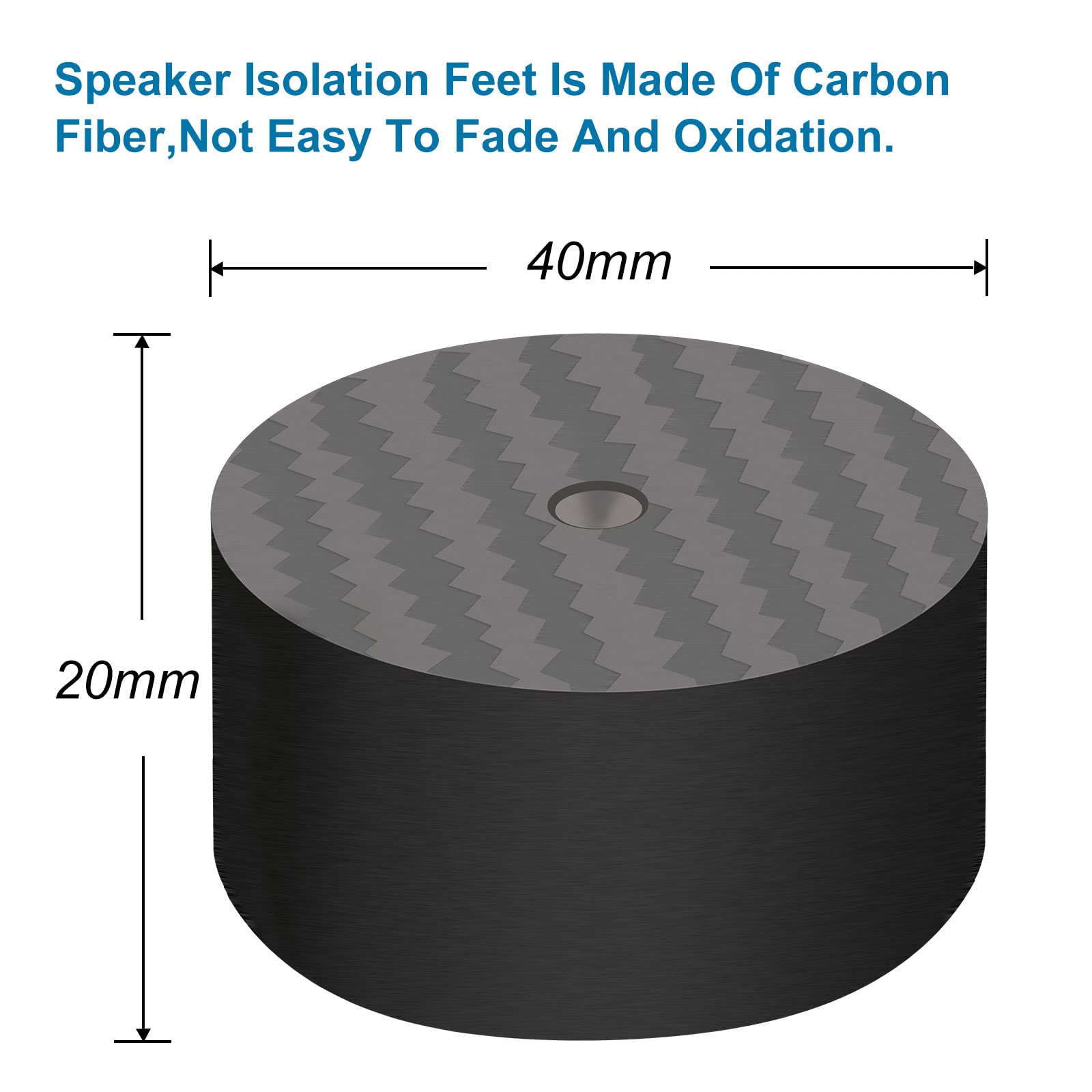 4 piedini per altoparlanti, per altoparlanti, altoparlanti e CD AMP 40x20mm