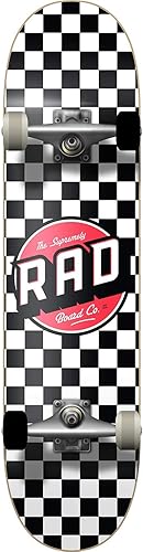 Miniatura 1 de Rad Checker Complete Skateboard -7.5 BlancoNegro