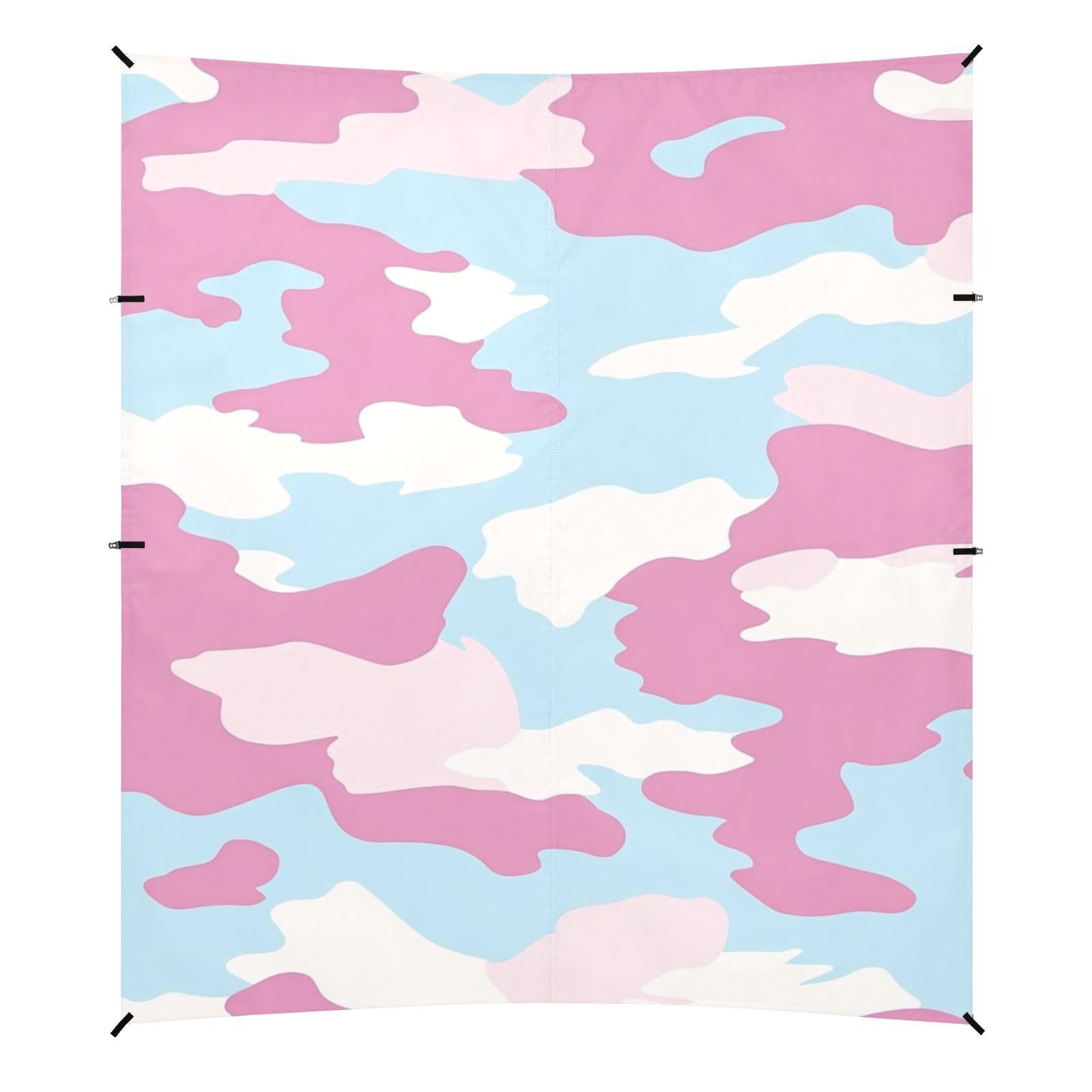 Sky Blue Foldable Beach Cabana UPF50 Easy Setup Shade Sun Shelter with Sandbags, Sand Shovel, Poles for Backyard and Camping