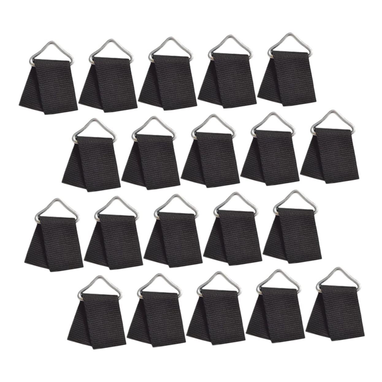 GALPADA 20Sets Durable Trampoline Triangle Buckles V Shaped Metal Rings for Webbing High Strength Crack Resistant Design Trampoline Accessories for Outdoor Fun