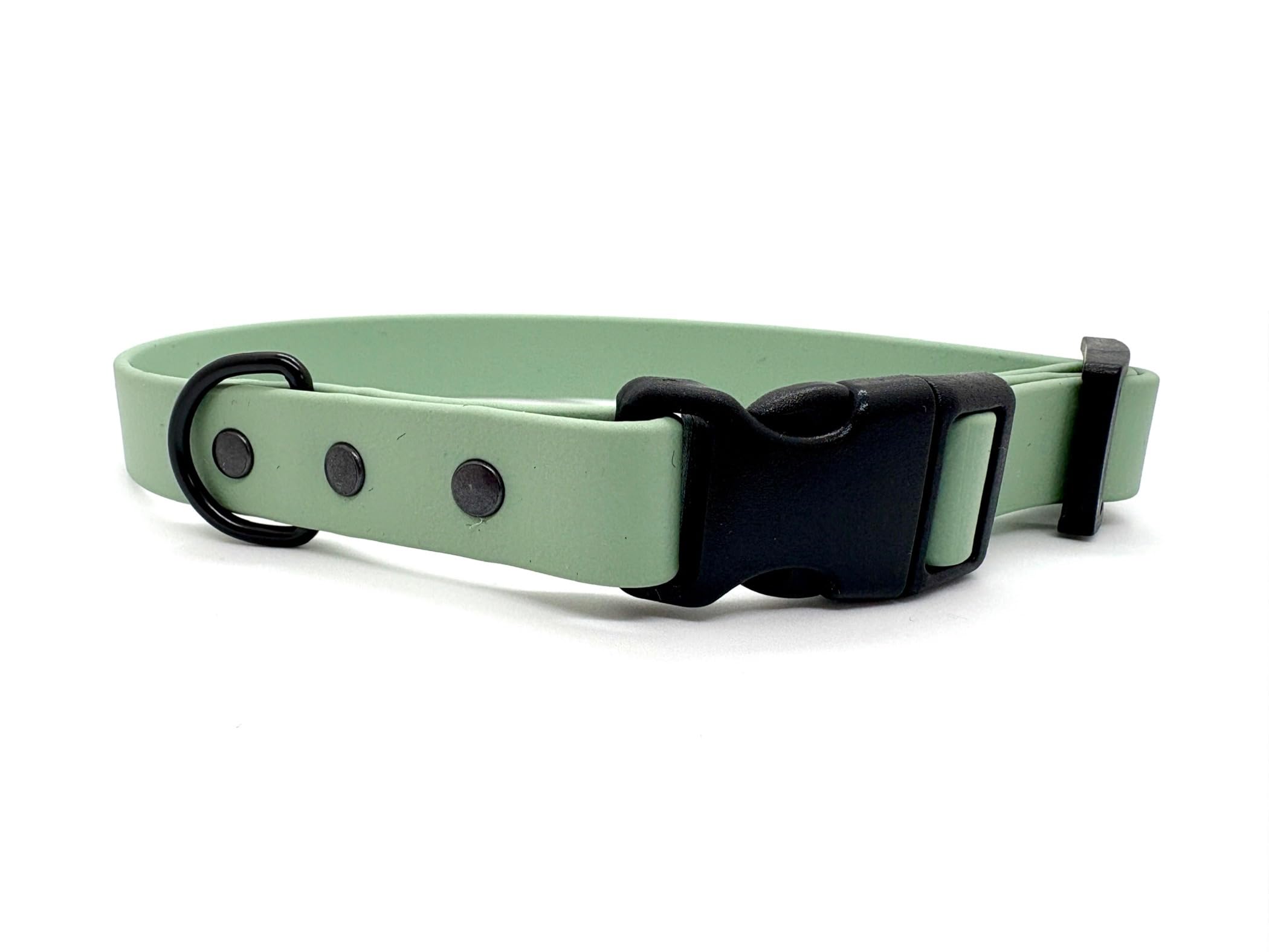 Biothane Waterproof Dog Collar with Quick Release Buckle (Sage Green, Medium 30cm-40cm 20mm wide) โ image 1