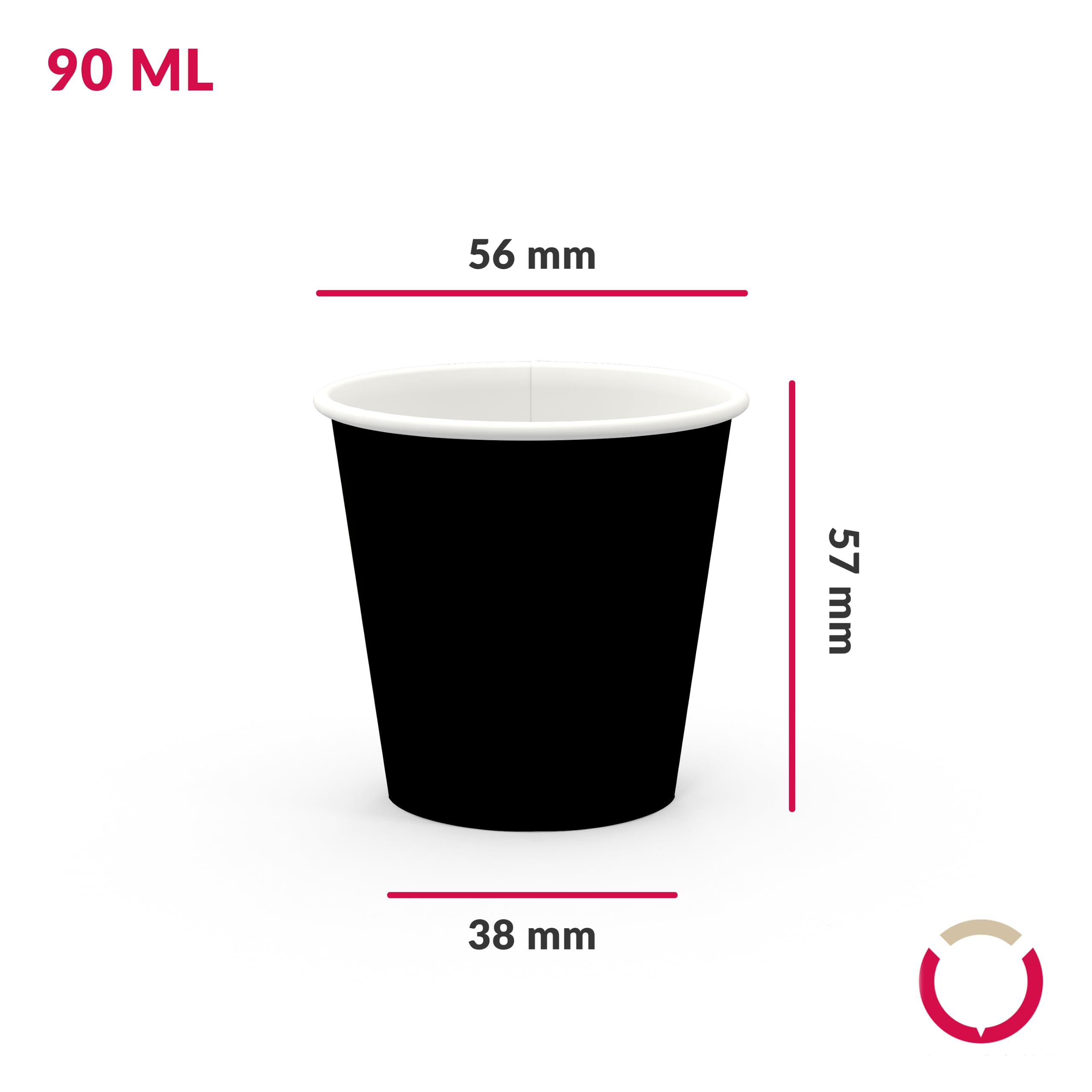 500 Bicchieri Di Carta 75ml Neri - Per Caffè, Bevande Calde/Fredde, 100% Riciclabili, Per Eventi - Foto 11