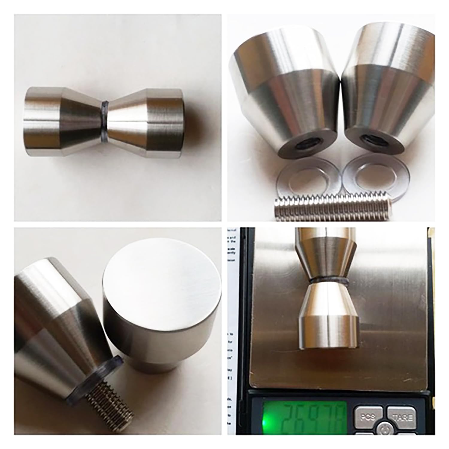 Maniglia per Porta Doccia in Vetro Pomelli Box Doccia 2 Coppie Maniglia Porta Scorrevole Doccia Spazzolato Pomelli Doccia Acciaio Inox 304 Pomolo Porta Vetro 6-18mm per Cucina Bagno Casa Ufficio Hotel