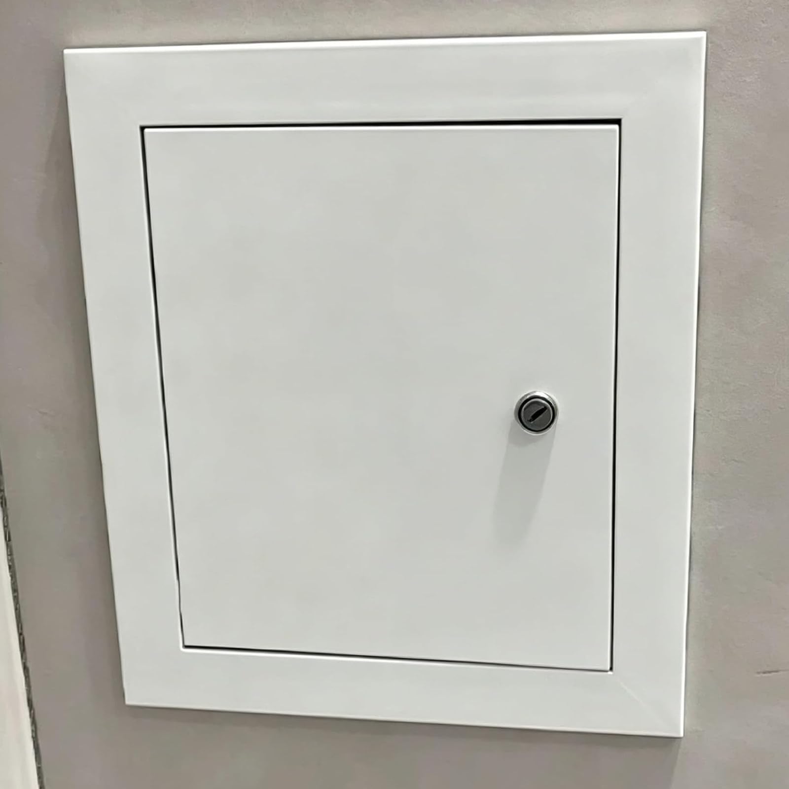 Fangqmm Multicolor Heavy Duty Aluminum Access Door, Wall/Ceiling Access Door With Lock, Cables Repair Servicing Doors For Hvac, Wall, Ceiling, And Drywall, Garage Bathroom Attic Hatch 70X70cm/28X28in