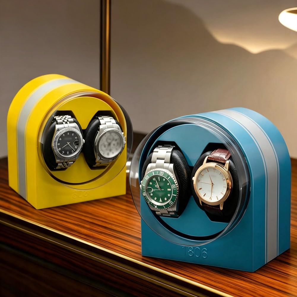 Relojero Automatico, Caja Giratoria Relojes Automaticos Blue