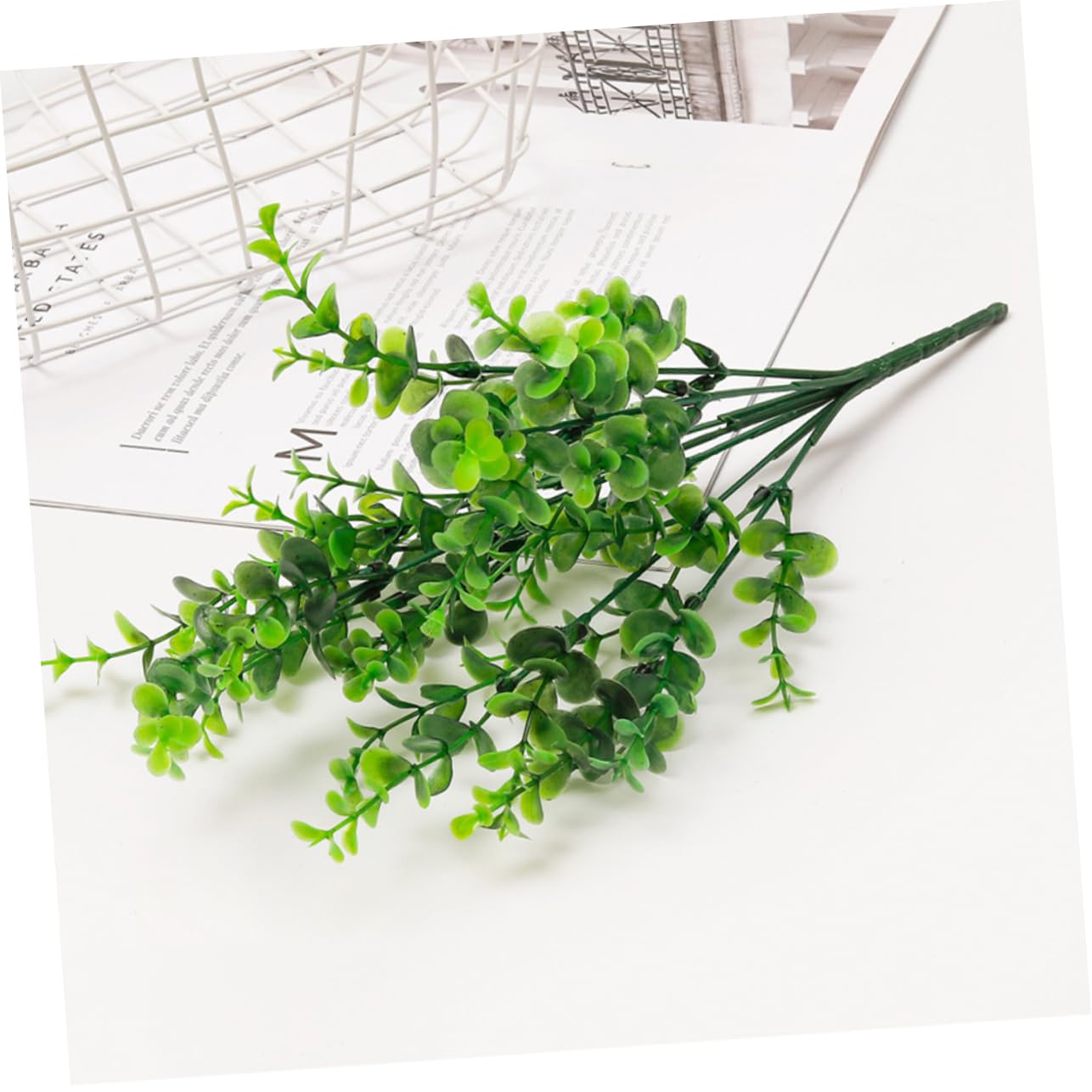 PRETYZOOM 9pezzi Eucalyptus Artificiali Per Decorazioni Per Matrimoni e Arredamento Casa Per Ed