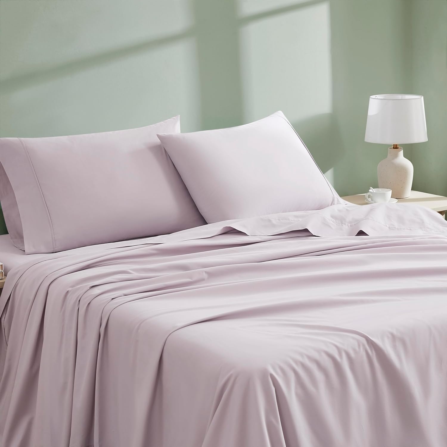 Linen Closet 300TC Organic Cotton Sheets Lavender