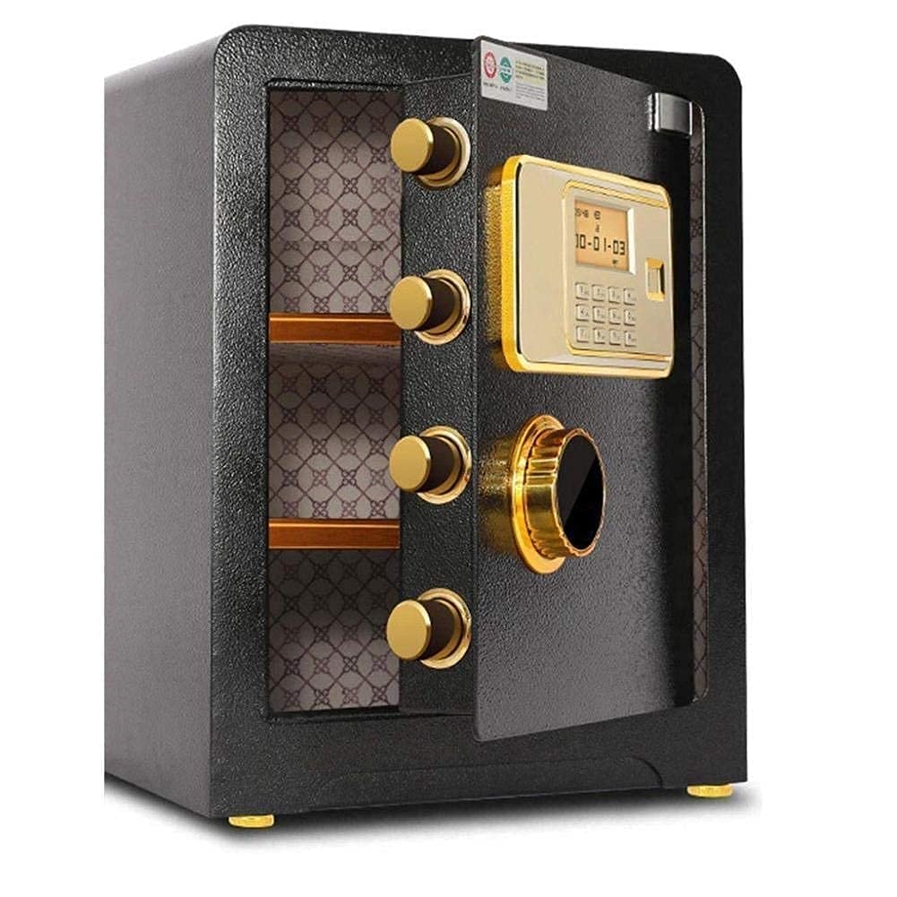 Actualización de Bloqueo Digital, Cajas Fuertes de Alta Seguridad, Caja de Acero de Seguridad, Caja Fuerte para Dinero en Efectivo para Oficina en casa con antirrobo electrónico de 3 Capas, 30 45 cm