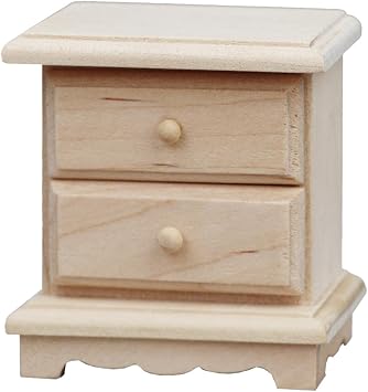 Wooden Dollhouse Furniture Mini Bedside Tables Mini Furniture Collection With Charm 1/12 Dollhouse Simple And Vivid Made Of Wood. 1 12 Miniature Cabinets