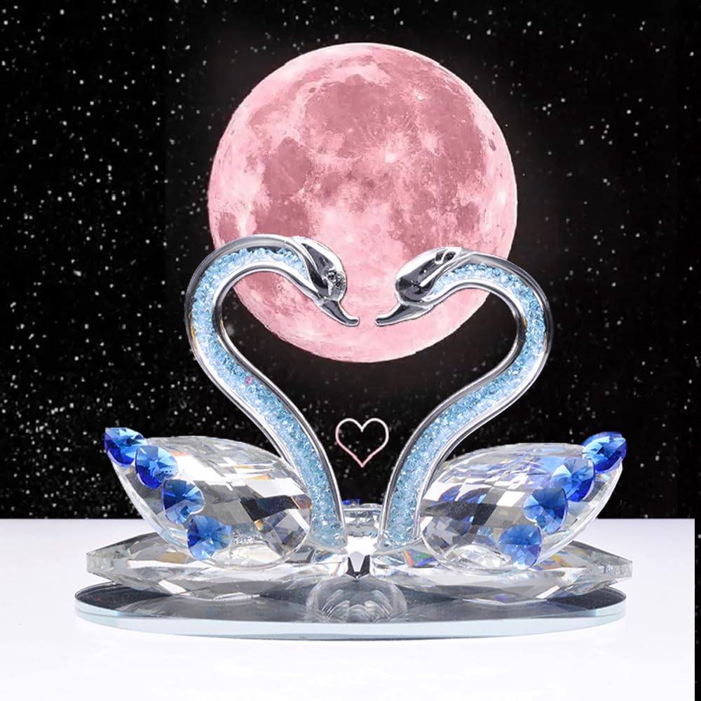 Amazon.com: Crystal Swan, Crystal Swan Figurines, Couple Lover