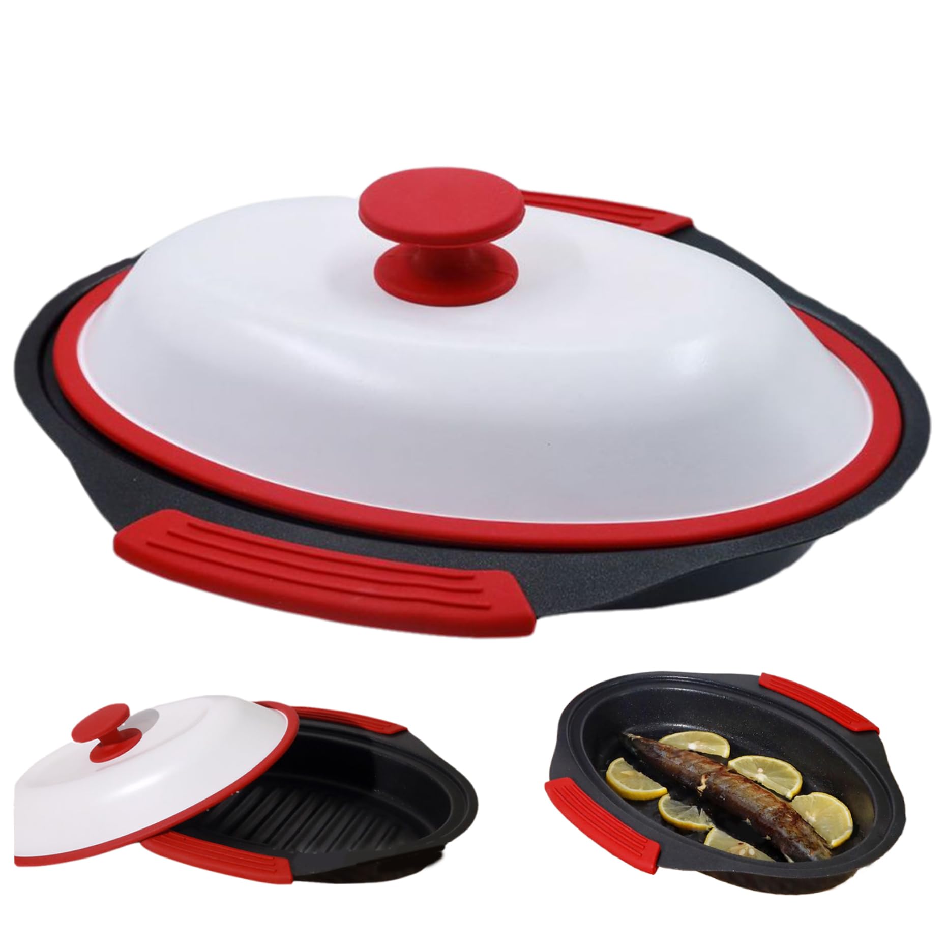 Nettoyage facile pour poêle à griller pour micro-ondes anti-adhésive