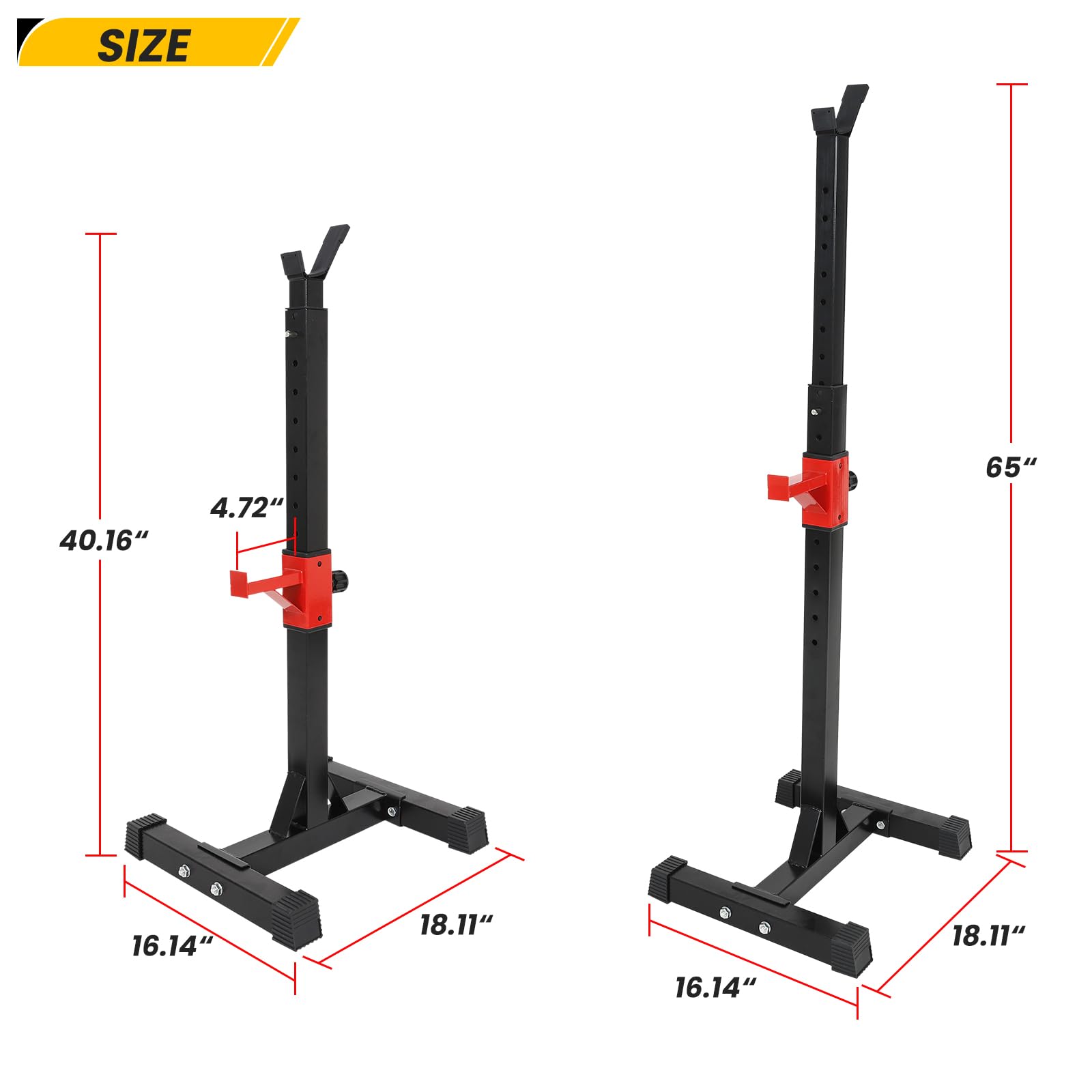 Amazon.co.jp: TYFYB 調節可能 ポータブル スクワットラック 444ポンド