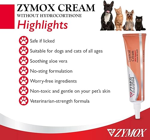 Miniatura 3 de PET KING BRANDS ZYMOX Crema tópica de fuerza veterinaria para perros y gatos, 1 oz