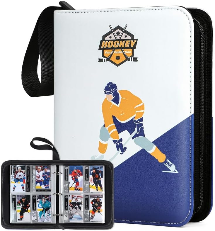 Hockey Card Binder with Sleeves, 440 Pockets 3Ring Metal card Holder