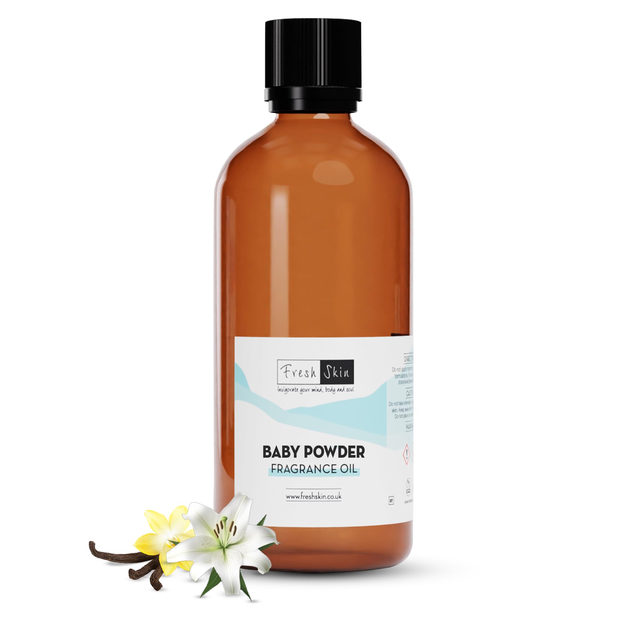 Freshskin Beauty LTD | Baby Powder Fragrance Oil 100ml - Candles, Bath Bombs, Soap Making, Reed Diffusers & Wax Melts - Cosmetic Grade - Vegan Friendly