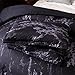 A Nice Night Black Marble Design Quilt Comforter Set,Soft Lightweight Microfiber Comforter Bedding Set for Men and Women, Queen Size