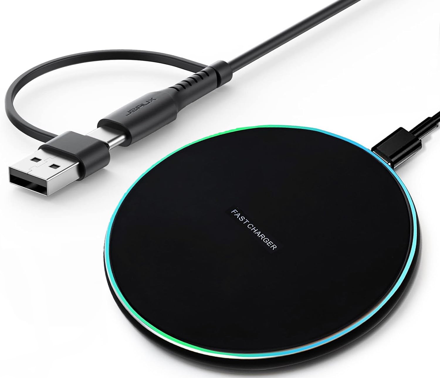 Fast Wireless Charger Pad,Wireless Charging Station Compatible with iPhone 16 15 14 13 12 11 XS XR X 8, Compatible with Samsung Galaxy S25 S24 S23 S22 S21 S20 S10 S9 S8 S7, for all Qi Phones