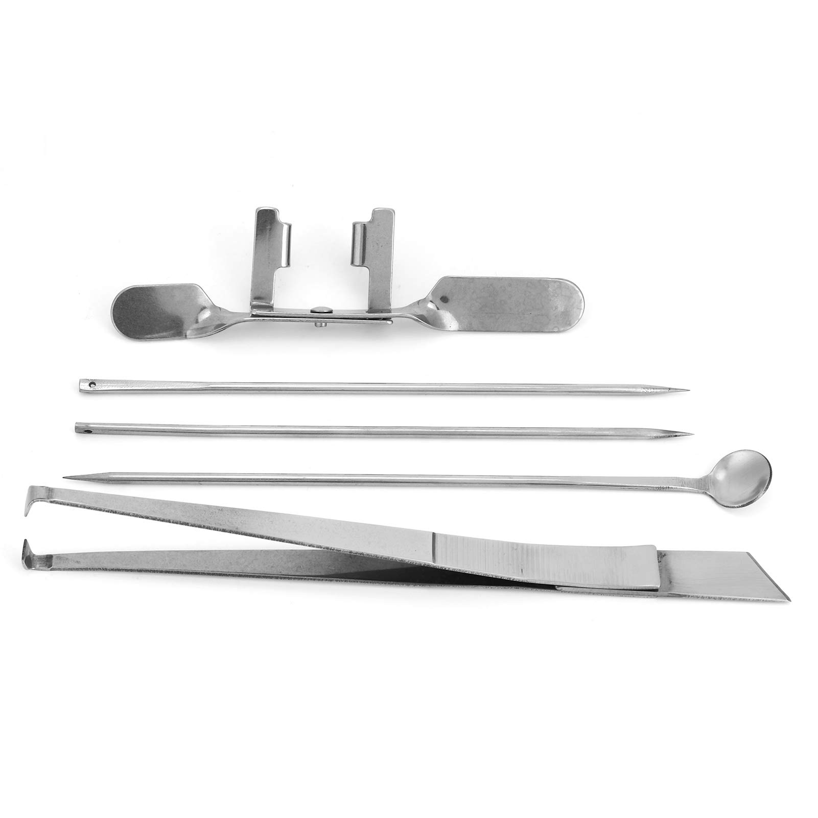 Pssopp Kit in Acciaio Inossidabile per Cappone da 5 Pezzi per Allevamenti di Pollame, Strumenti Affidabili per Castrazione di Pollo, Attrezzatura Chirurgica Facile da Usare e Durevole per la