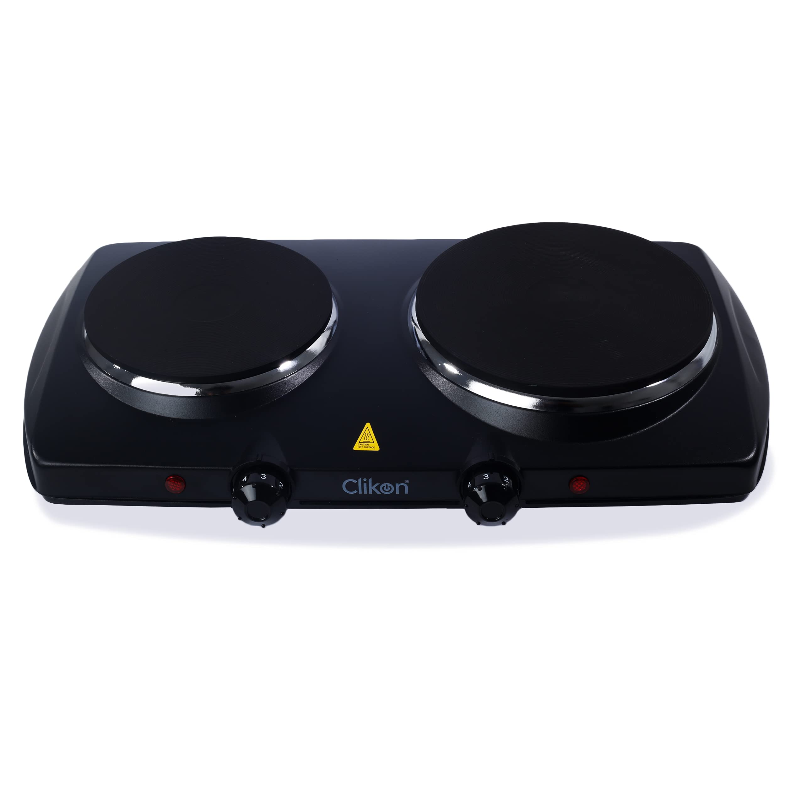 Clikon - Dual Design Hot Plate, Variable Temperature Control, Over Heat Protection, Black, 2500 Watts - CK4286