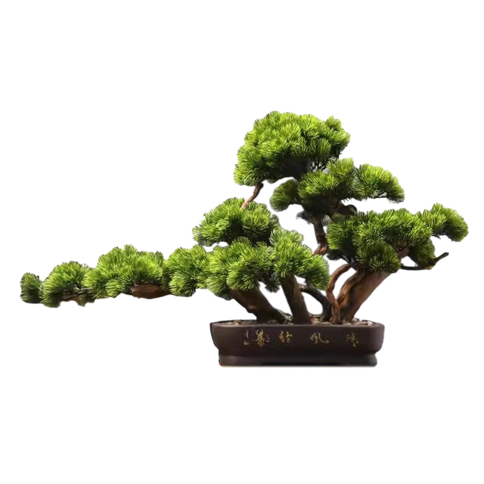 IUokLU Artificial Bonsai Tree Artificial Bonsai Pine Tree Realistic Fake Plant Decoration Potted Artificial House Plants Desktop Display Zen Display Fake Plant Greenery Artificial Tree