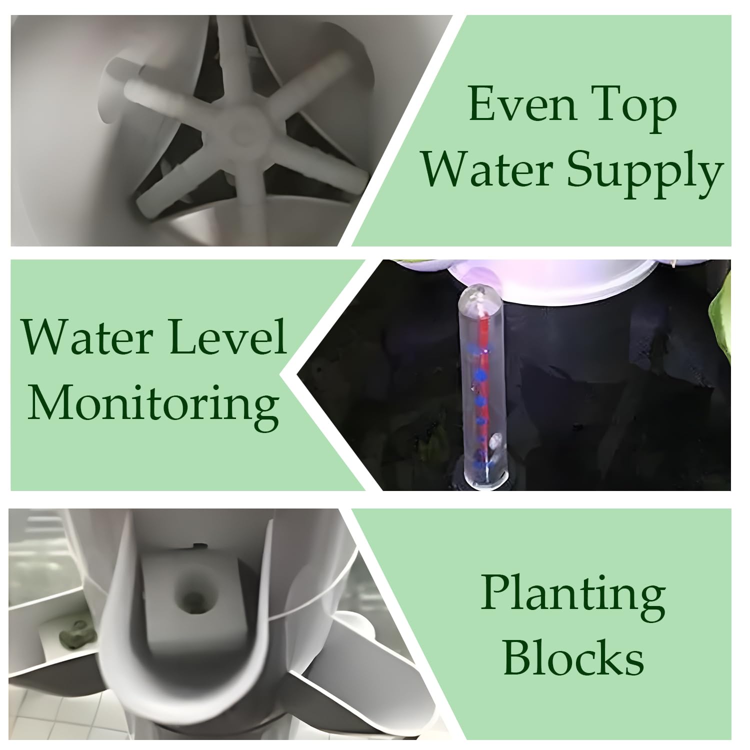 Torre hidropónica para 45 Plantas, Torre de Cultivo Vertical, Kit de Sistema de Cultivo Vertical para jardín, Kit de germinación de Interior para Frutas y Verduras