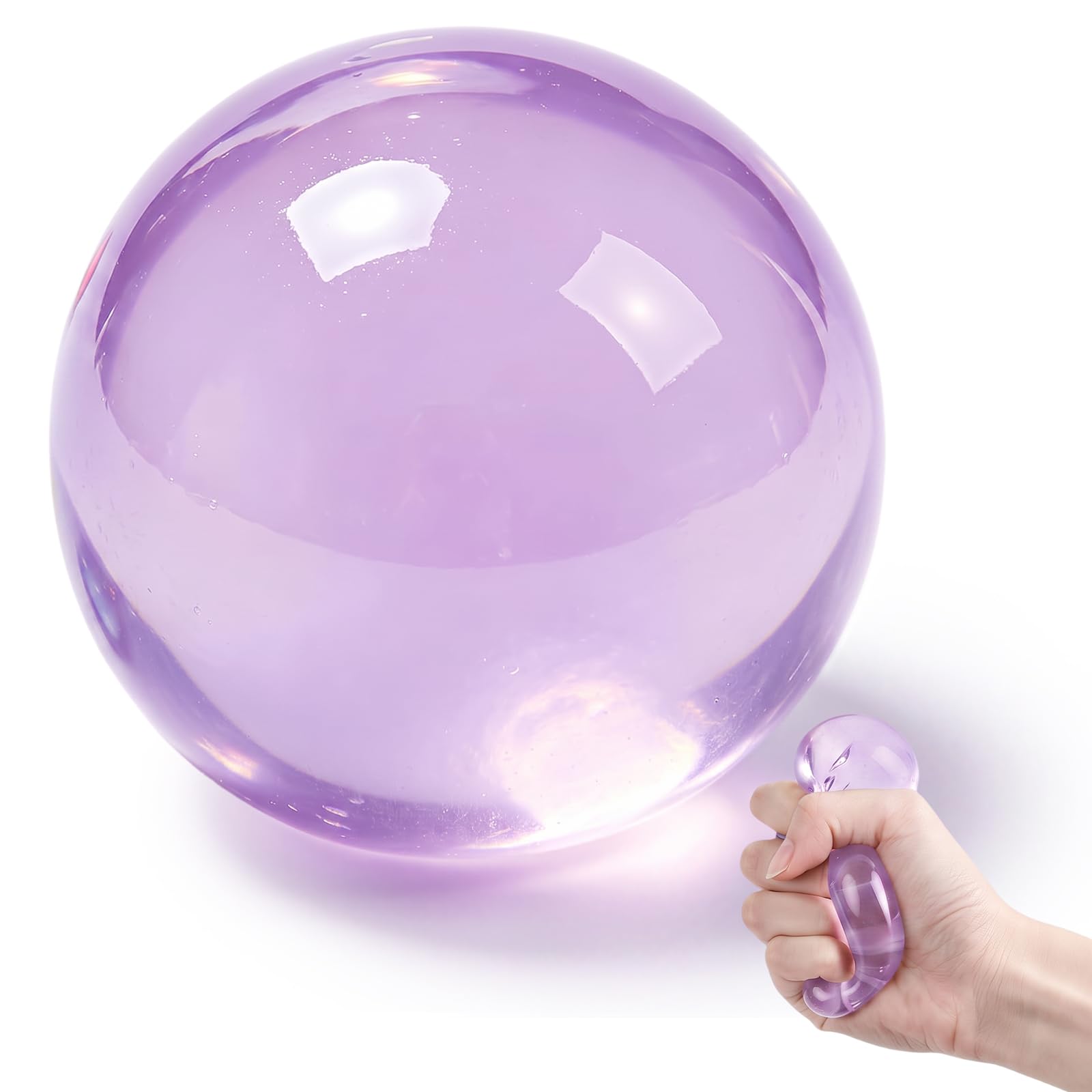 Coconut Oil Squishy Balls, Slow Rising Squeeze Balls Relief Toy (Purple)