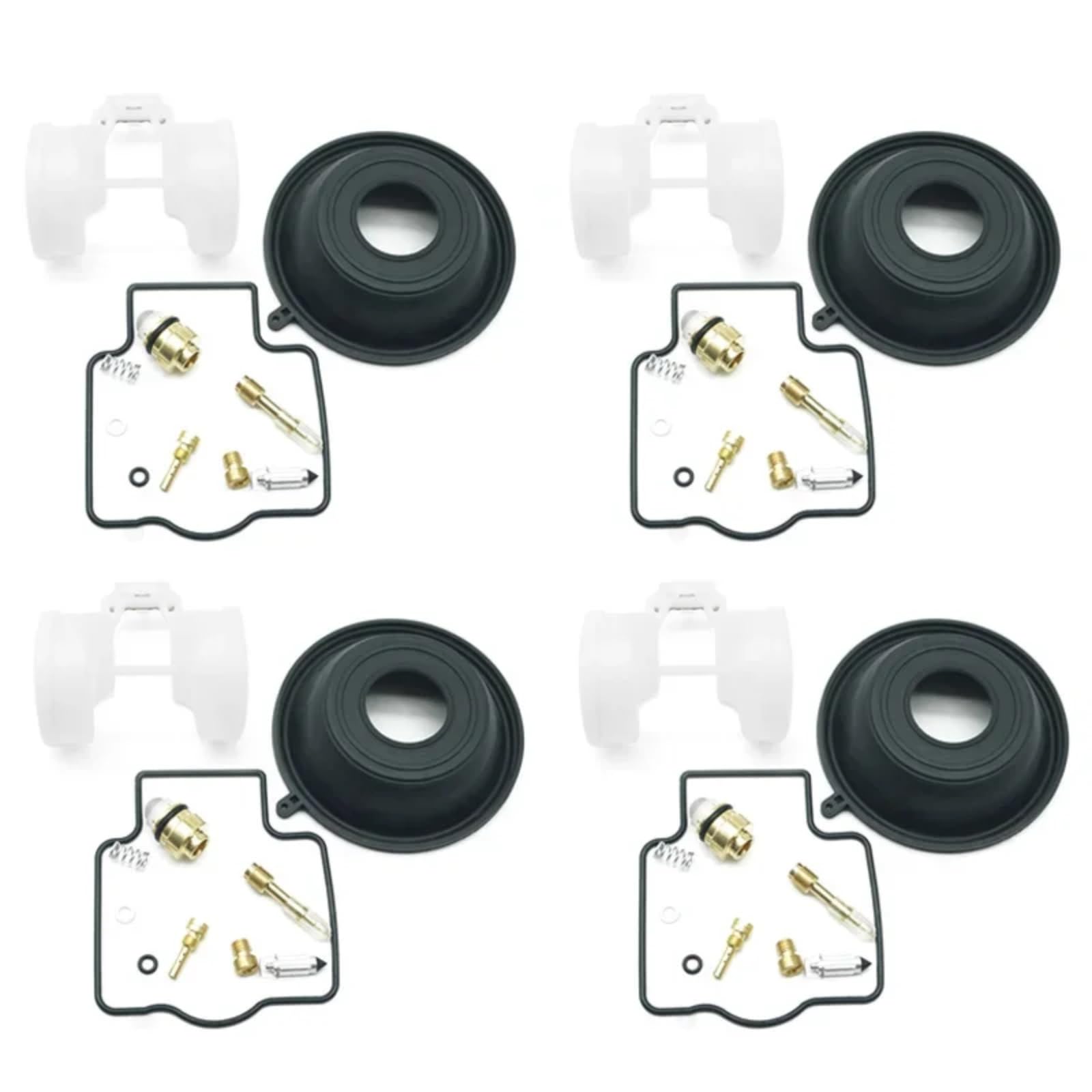 Kit Carburador Repuesto Kit Reparación Carburador Motocicleta Para Para ZX250C ZXR250 1991-1995 Conjunto Reconstrucción Carburador Válvula Flotador Membrana Diafragma Vacío(4 Set B)