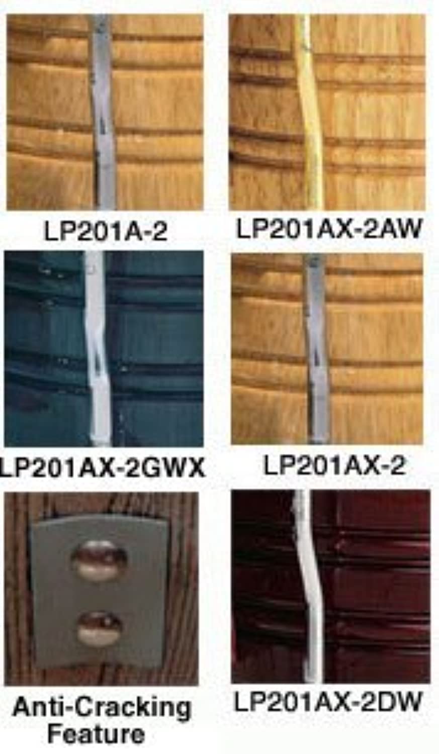 LP Latin Percussion LP813606 Bongo Generazione II, Legno Scuro, Hardware Cromato LP201AX-2DW