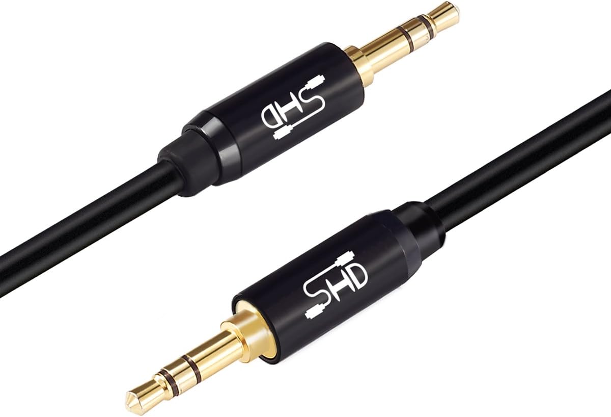 Discount 80% Aux Cable,SHD 3.5mm Audio Cable Aux for Car Auxiliary Audio Stereo Cable 3.5mm Cord Premium Sound Dual Shielded with Gold Plated Connectors-3Feet