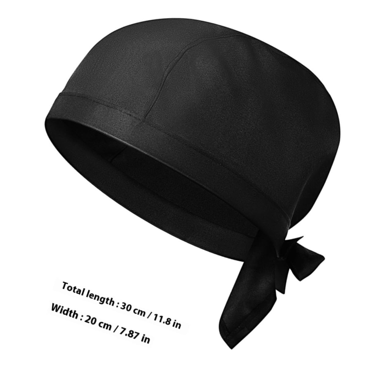 ORFOFE 8 Gorros de Chef Unisex Negros de Algodón para Cocina y Barbacoa, Diseño Japonés Cómodo Que Aporta Profesionalismo y Estilo Simple