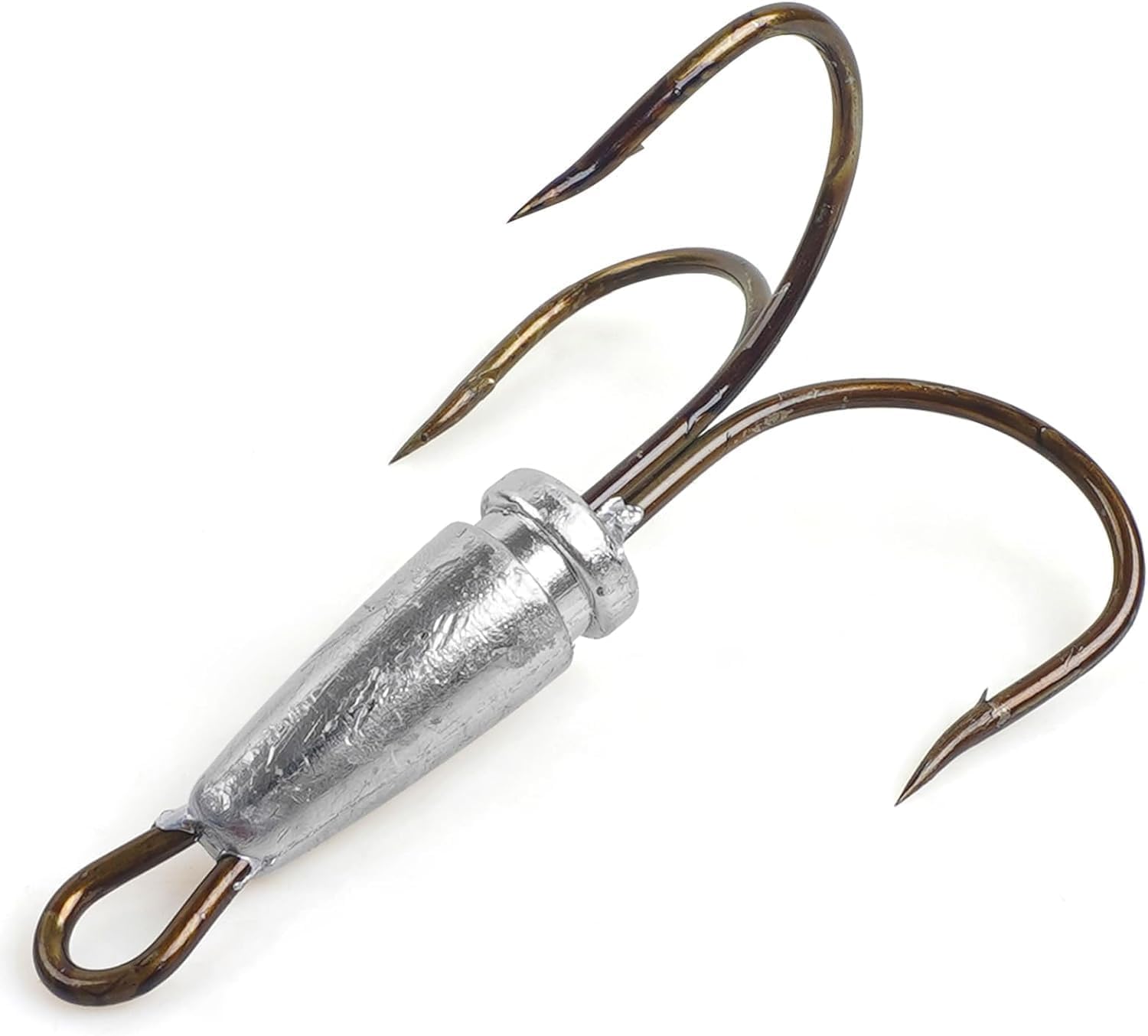 5 Packs Snagging Weighted Treble Hook, Bunker Snag, Saltwater, Bass, 4 Sizes
