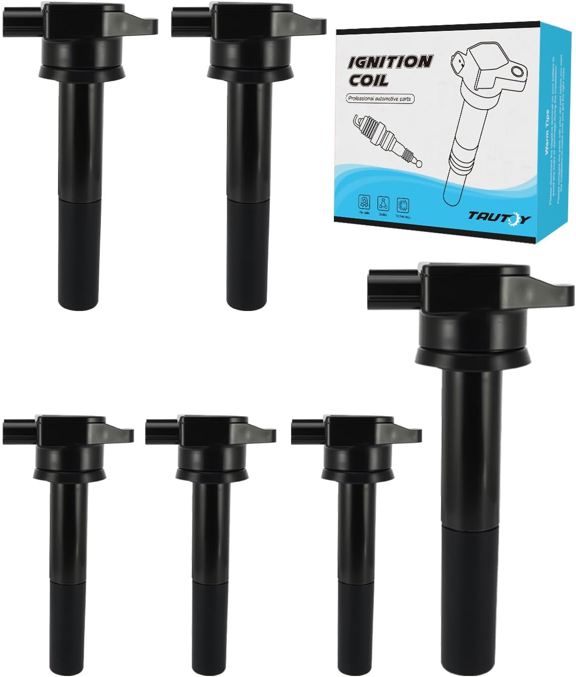 Set Of 6 UF481 Ignition Coil Pack (3.8L) For Mitsubishi Endeavor 2004-2008 Galant 2004-2007, Replace # U5303 GN10358 MN187373 MR984160 1832A070