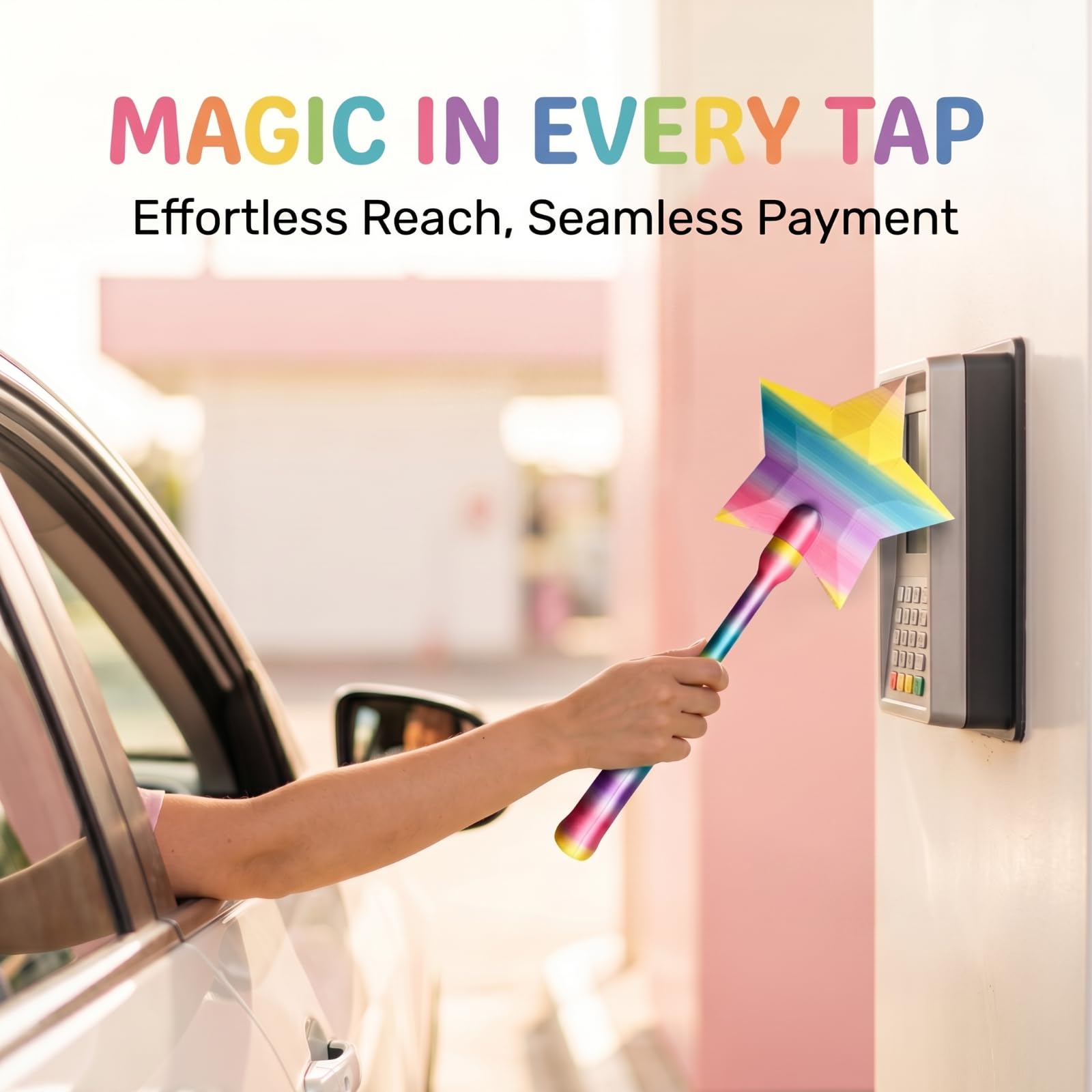 3D Printed Credit Card Wand, Magic Fairy Wand Credit Card Holder, Tap to Pay Wands - Image 2