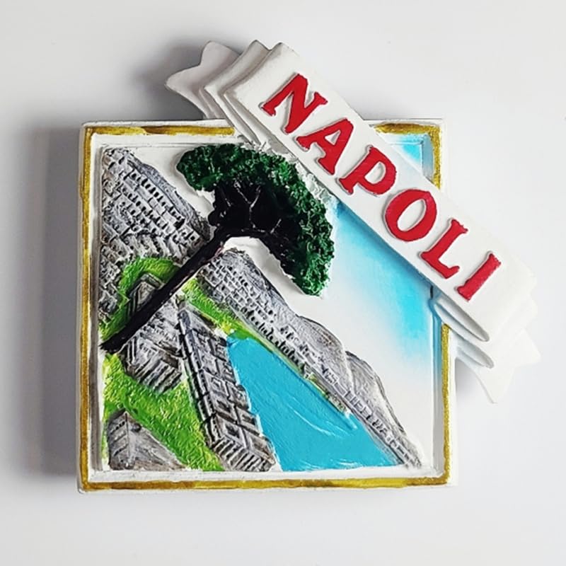 Imán decorativo para nevera Napoli Italy 3D miniatura 4