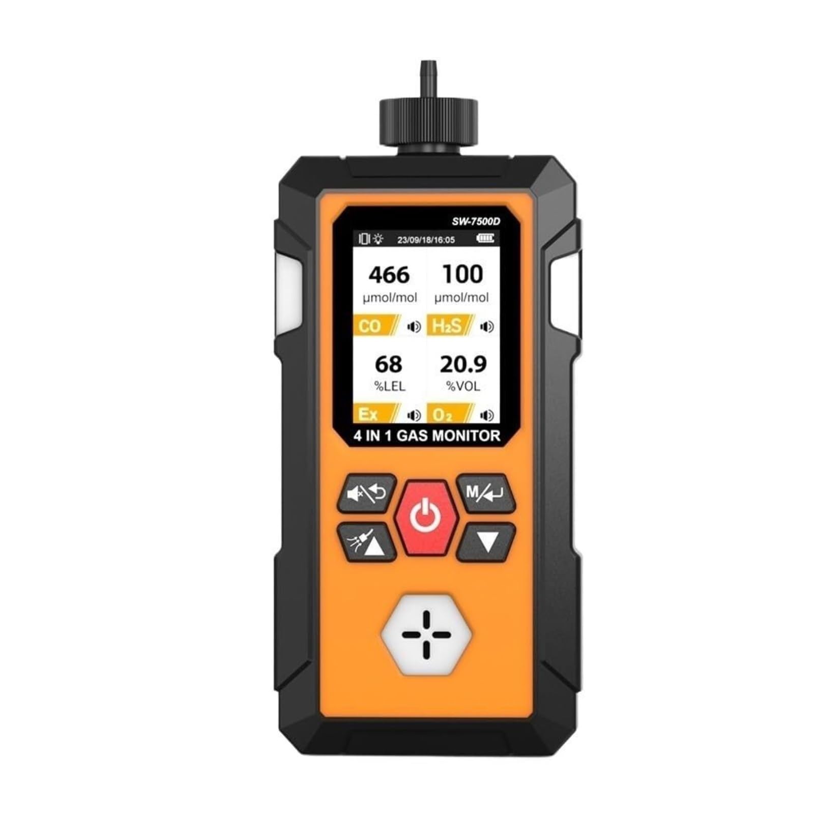 Monitor de co2, Detector De Gas 4 En 1 Oxígeno O2 Monóxido Carbono CO H2S Fuga del Analizador Combustibles A Prueba Explosiones para el hogar